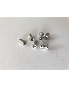 Set of 6 telecaster guitar small string ferrules chrome 4mm
