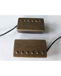 Set of 2 relic antique brass alnico humbucker set