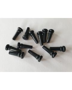 12 Pack acoustic guitar end pins black 2091