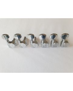 Wilkinson EZ-LOK 6 in line tuners set chrome standard buttons