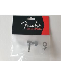 1 Fender Logo Staggered Guitar Tuner Chrome 003-7429-049