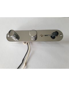 Telecaster pre wired control plate with Alpha 500K pots and orange drop