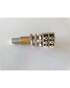 (1) Dual mini Audio A250K guitar potentiometer with center detent