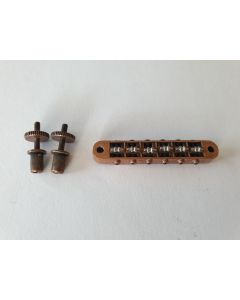 Tune o matic relic antique bronze guitar roller bridge 