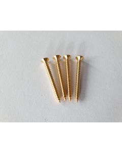 (4) Neck plate screws 4,5mm x 45mm gold TS-04-G
