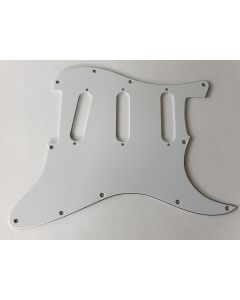 Stratocaster pickguard 3ply white no pot/switch holes