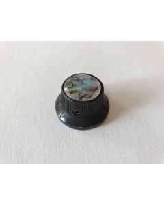 Guitar bell shaped knob black with abalone inlay KB-262