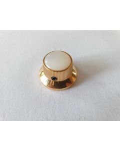 Guitar bell shaped knob gold with pearl white inlay KG-261