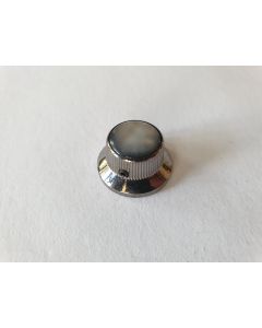 Guitar bell shaped metric size knob black nickel with black pearl inlay KBN-263