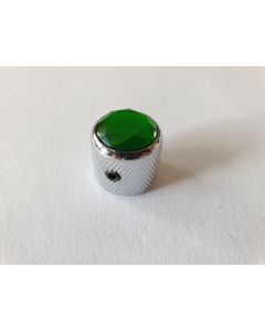 (1) Guitar & bass control knob jewel top green fits CTS