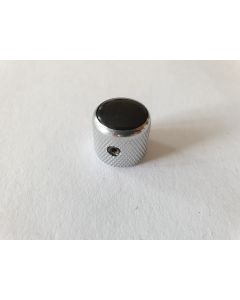 (1) Dome knob chrome with black top inlay Fits CTS
