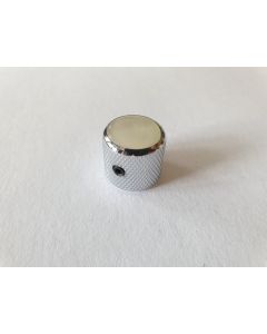 (1) Dome knob chrome with white pearl top inlay Fits CTS