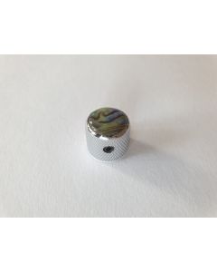 (1) Dome knob chrome with abalone top inlay Fits CTS