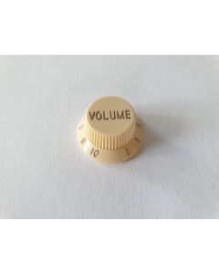 (1) Stratocaster control knob volume aged white fits CTS pots KI-1726-V