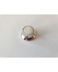 Guitar bell shaped metric size knob nickel with pearl inlay KN-261