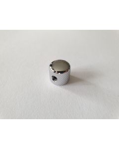 (1) Guitar small dome metal knob chrome metric KCH-225