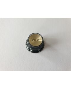 SG metric size control knob black with gold insert volume KB-132-V