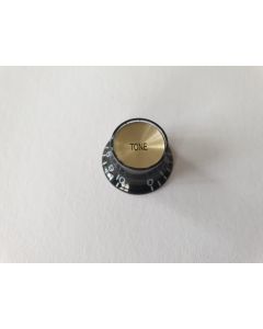 SG Inch size control knob black with gold insert tone KB-136-T