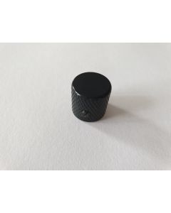 (1) Guitar metal control knob black 19mm x 19mm KB-205