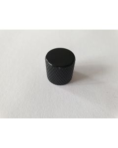 (1) Guitar metal push fit metric size dome control knob black 19mm x 19mm KB-230