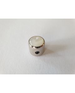 Guitar dome knob nickel pearl inlay 18mmx18mm KN-236