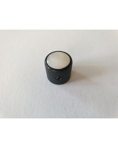Guitar dome knob black with pearloid inlay 18x18mm KB-236
