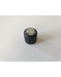 Guitar dome knob black with black pearl inlay 18x18mm KB-239