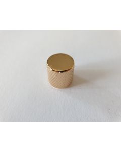 (1) Guitar flat push fit metric size control knob gold 19mm x 19mm KG-230