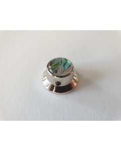 Guitar bell shaped knob nickel with abalone inlay KN-262