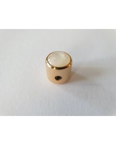 Guitar dome knob gold with pearloid inlay KG-236