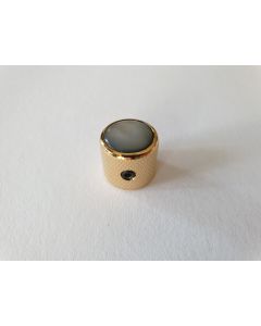 Guitar dome knob gold with black pearl inlay KG-239