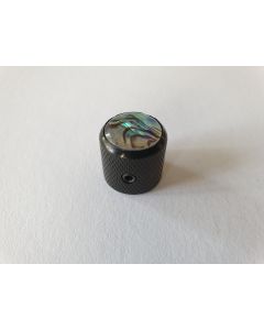 Guitar dome knob black with abalone inlay KB-237