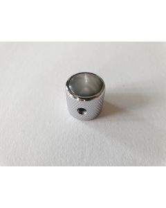 Guitar dome knob chrome pearl black 18mmx18mm KCH-239
