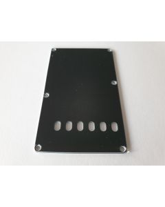 Stratocaster vintage back plate 4ply black fits Fender BP-413-B