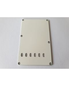 Strat left handed back plate 3ply vintage white BPL313-VW