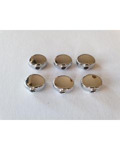 Set of 6 machine head tuning pegs round chrome BUT-33-C