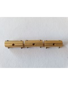 (3) Quality vintage telecaster brass saddle set 