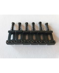 Set of 6 Guitar vintage style bridge saddles black S-145-B