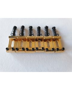 Set of 6 Guitar vintage style bridge saddles gold S-145-G