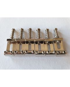 Set of 6 Guitar vintage style bridge saddles nickel S-145-N