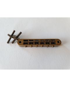 Tune o matic relic aged antique brass guitar bridge + studs
