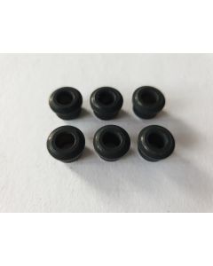 Set of 6 Machine head tuner bushings diameter 10.7mm black