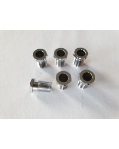 Set of 6 screw in bushings diameter 7.90mm chrome