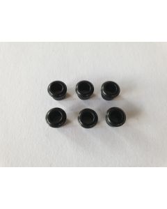 Set of 6 guitar tuner bushings diameter 9.10mm black MHP-18-B