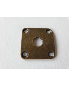 Les paul curved Jack plate relic antique brass & screws fits Gibson