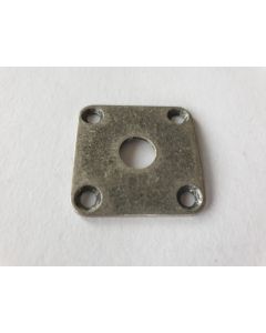 Les paul curved Jack plate antique chrome & screws fits Gibson
