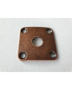 Les paul curved Jack plate relic antique bronze & screws fits Gibson