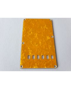 Stratocaster vintage back plate 4ply yellow pearl BP-313-PY