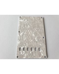 Stratocaster left handed back plate 4ply pearl white BPL413-PW