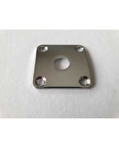 Gibson Les Paul metal curved Jack plate chrome & screws